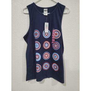 Marvel Captain America Shield‎ Tank Top Navy size XXL #16